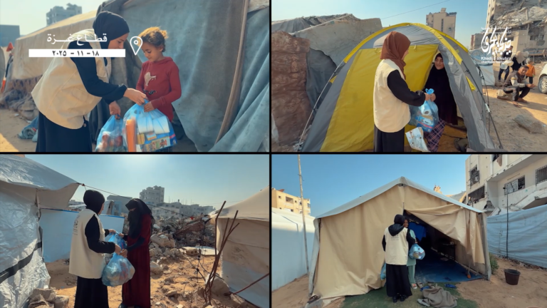 توزیع بسته های بهداشتی زنان