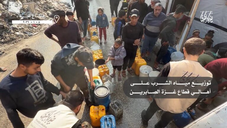 استمرار آب رسانی به غزه